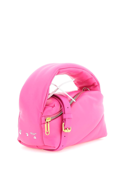 Shop Off-white Nappa Leather Pump Pouch Bag In Fuchsia