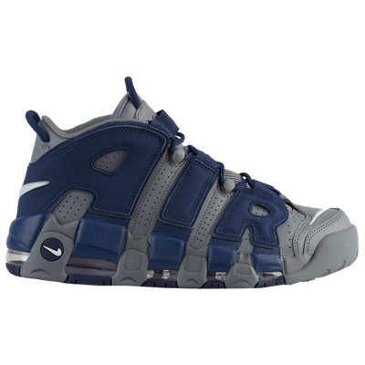 Shop Nike Mens  Air More Uptempo '96 In Cool Grey/white/midnight Navy