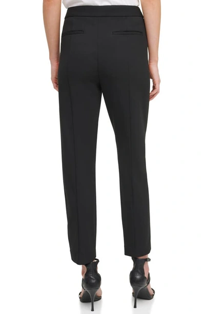 Shop Dkny Foundation Slim Leg Career Pants In Black