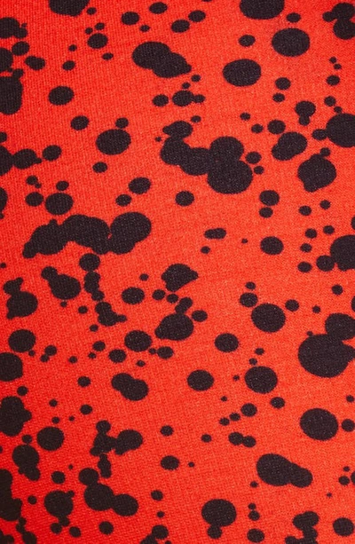 Shop Rabanne Logo Tape Paint Splatter Leggings In Red Spots