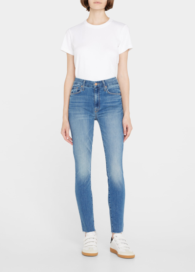 Shop Mother Looker Ankle Fray Skinny Jeans In Healing Ja