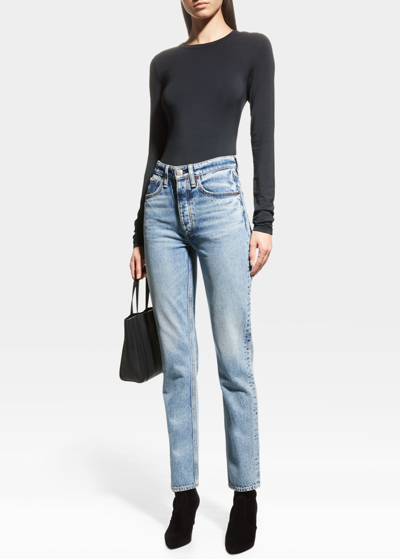 Shop Rag & Bone Luca Slim Long-sleeve Tee In Black