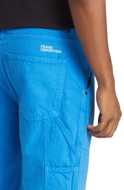 Frame Workwear Mid Rise Organic Cotton Jeans In Le Blue
