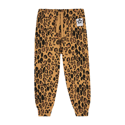 Shop Mini Rodini Kids Leopard-print Stretch-jersey Sweatpants In Multicoloured