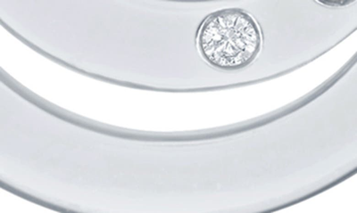 Simona Sterling Silver Diamond Swirl Design Necklace In Silver