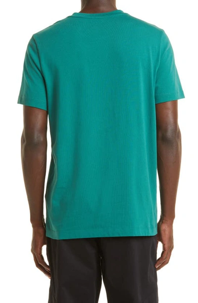 Shop Moncler Logo Graphic Tee In Green