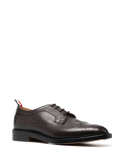 Shop Thom Browne Goodyear Classic Longwing Brogues In Brown