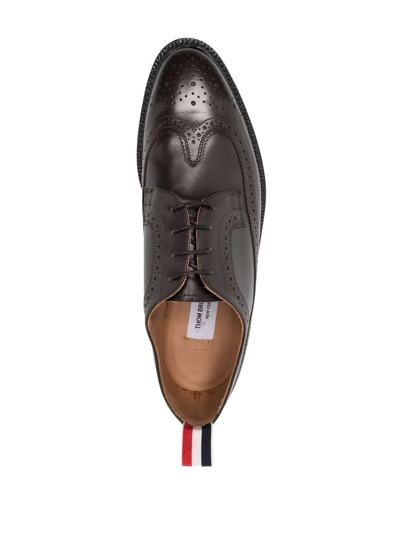 Thom Browne Brown Rubber Sole Longwing Derbys In Brown