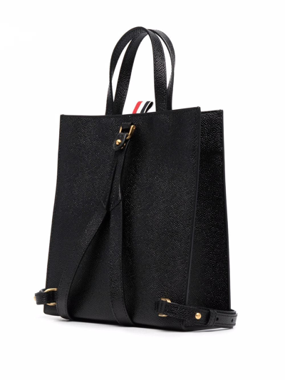 Thom Browne Small Multifunctional Lock-detail Backpack In Black