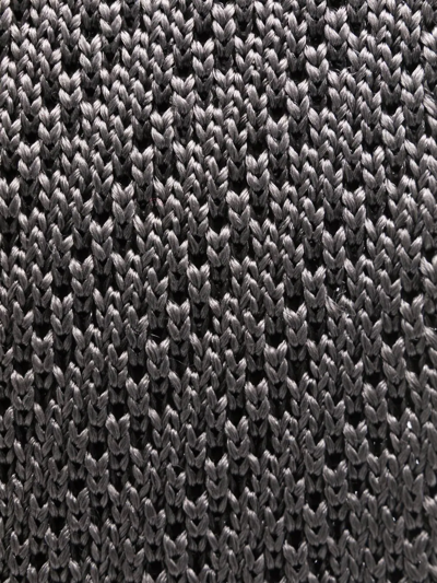 Shop Thom Browne 4-bar Stripe Silk Tie In Grey