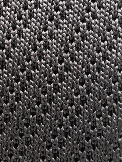 Thom Browne 4-bar Stripe Silk Tie In Grey