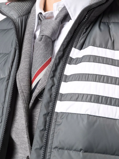 Shop Thom Browne 4-bar Stripe Down-filled Padded Vest In Grey