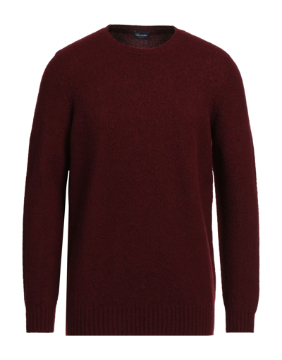 Shop Drumohr Man Sweater Cocoa Size 42 Lambswool