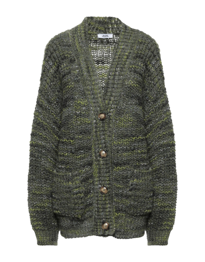 Shop Jijil Woman Cardigan Military Green Size 8 Acrylic, Wool, Metallic Fiber, Polyester
