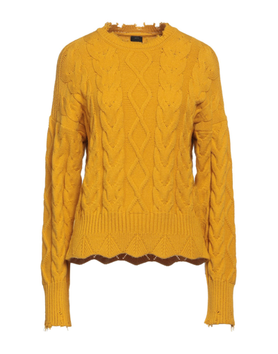 Shop Pinko Woman Sweater Ocher Size L Viscose, Polyester, Polyamide In Yellow