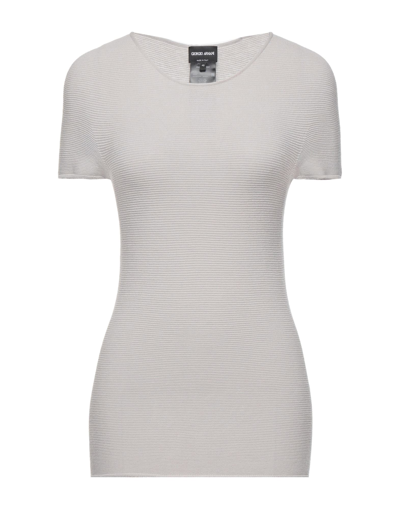 Shop Giorgio Armani Woman Sweater Light Grey Size 10 Viscose, Polyester
