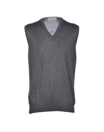 Shop La Fileria Man Sweater Steel Grey Size 38 Virgin Wool
