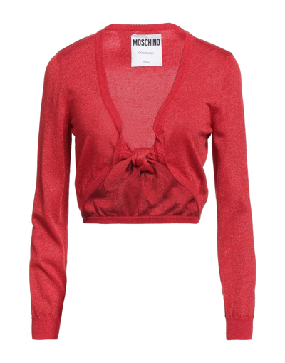 Shop Moschino Wrap Cardigans In Red