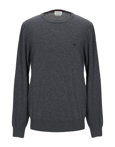 Shop Brooksfield Man Sweater Steel Grey Size 46 Virgin Wool