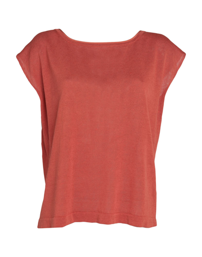 Shop Accuà By Psr Woman Sweater Salmon Pink Size 8 Silk, Elastane, Linen, Cotton