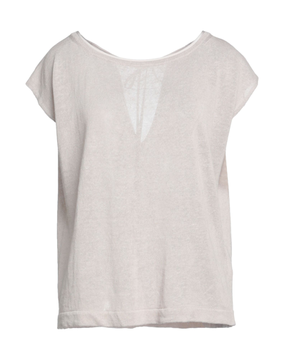 Shop Accuà By Psr Woman Sweater Light Grey Size 2 Silk, Elastane, Linen, Cotton