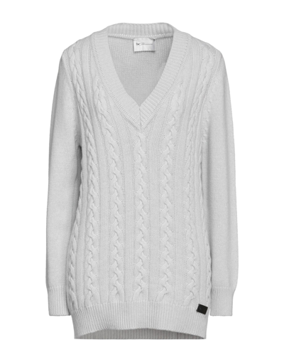 Shop Be Blumarine Woman Sweater Light Grey Size 2 Polyamide, Viscose, Wool, Cashmere