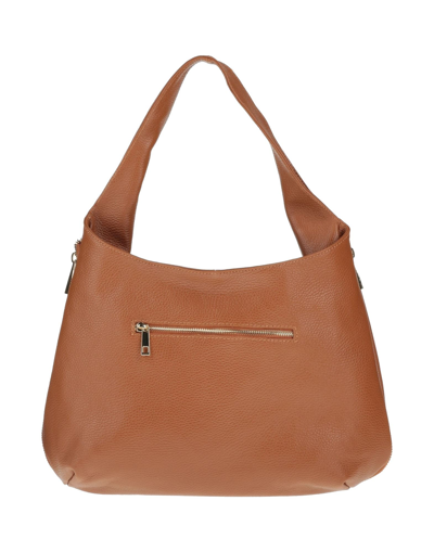 Shop Ab Asia Bellucci Woman Shoulder Bag Brown Size - Calfskin