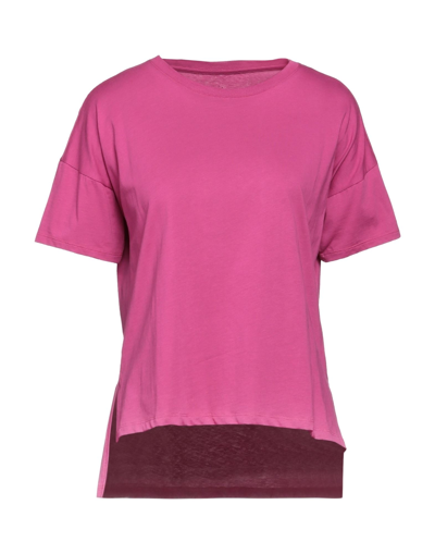 Shop Armani Exchange Woman T-shirt Fuchsia Size Xs Cotton In Pink