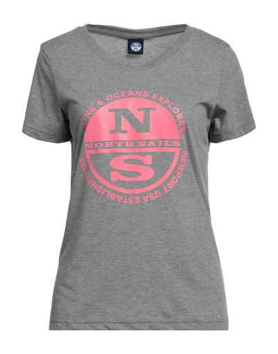 Shop North Sails Woman T-shirt Grey Size Xl Cotton