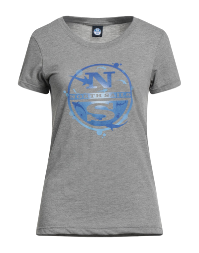 Shop North Sails Woman T-shirt Grey Size M Cotton