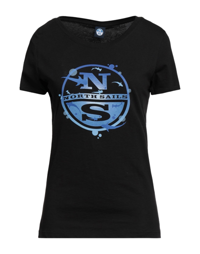 Shop North Sails Woman T-shirt Black Size Xs Cotton