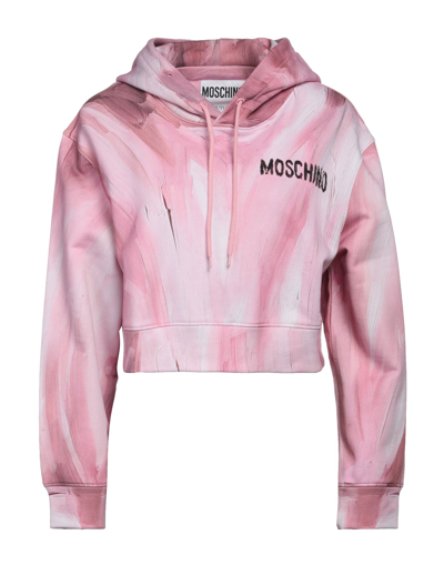 Shop Moschino Woman Sweatshirt Pink Size 4 Cotton