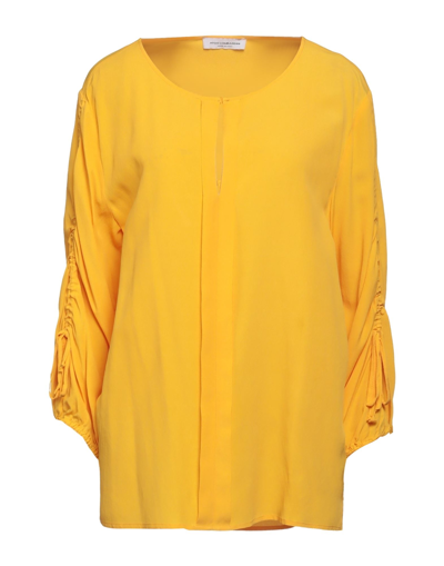 Shop Atos Lombardini Blouses In Yellow
