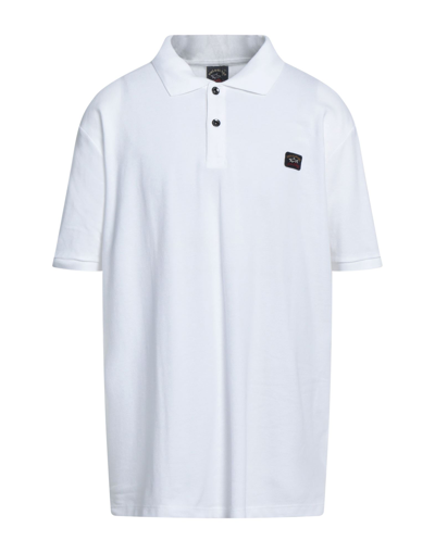 Shop Paul & Shark Man Polo Shirt White Size Xxl Cotton