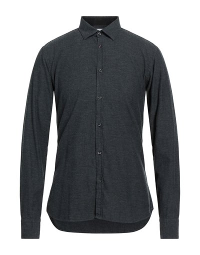 Shop Aglini Man Shirt Steel Grey Size 16 ½ Cotton