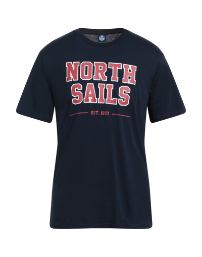 Shop North Sails Man T-shirt Midnight Blue Size Xxl Cotton