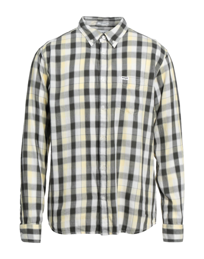 Shop Wrangler Man Shirt Lead Size S Cotton In Grey