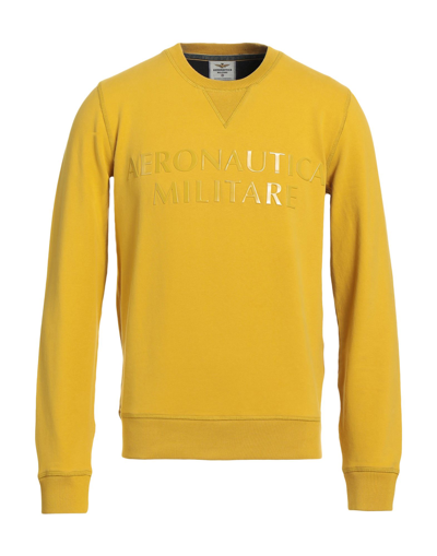 Shop Aeronautica Militare Sweatshirts In Ocher