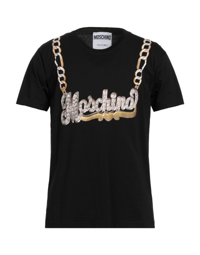 Moschino Man T-shirt Black Size M Cotton In Black