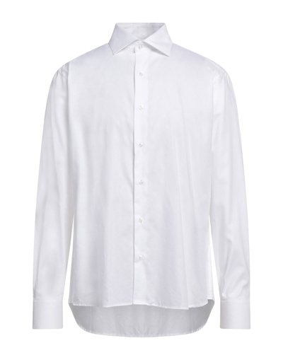 Shop Angelo Nardelli Man Shirt White Size 17 ½ Cotton