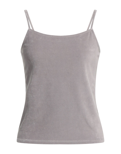Shop Na-kd Woman Top Light Grey Size Xs Cotton, Polyester