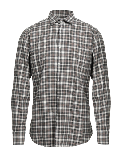 Shop Aglini Man Shirt Grey Size 15 ¾ Cotton
