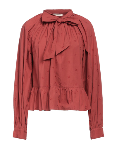 Shop Ulla Johnson Blouses In Brick Red