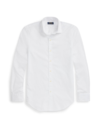 Shop Polo Ralph Lauren Slim Fit Garment-dyed Twill Shirt Man Shirt White Size L Cotton