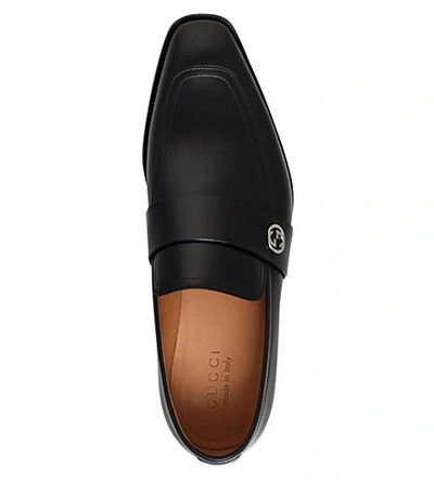 Gucci Broadwick Leather Loafers In Black ModeSens