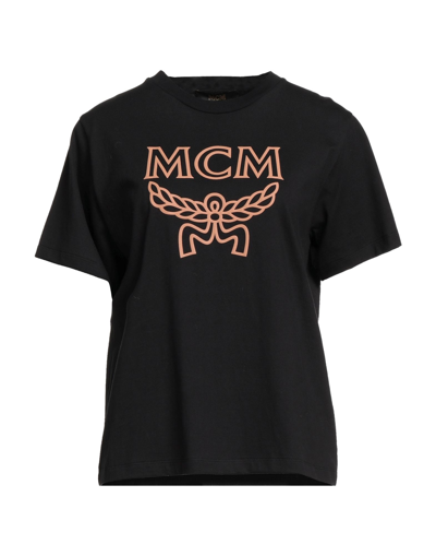 Shop Mcm Woman T-shirt Black Size L Cotton