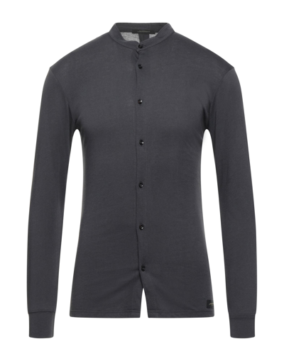 Shop Adriano Langella Man Shirt Steel Grey Size M Cotton