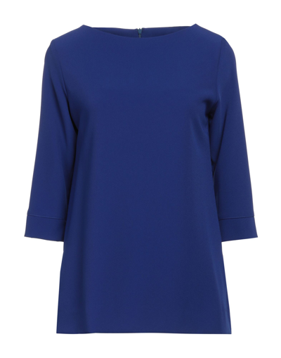 Shop Rossopuro Woman Top Bright Blue Size S Polyester, Elastane
