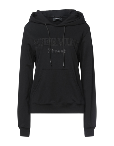Shop Scervino Woman Sweatshirt Black Size L Cotton, Elastane