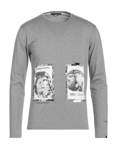 Shop Daniele Alessandrini Man T-shirt Grey Size M Cotton
